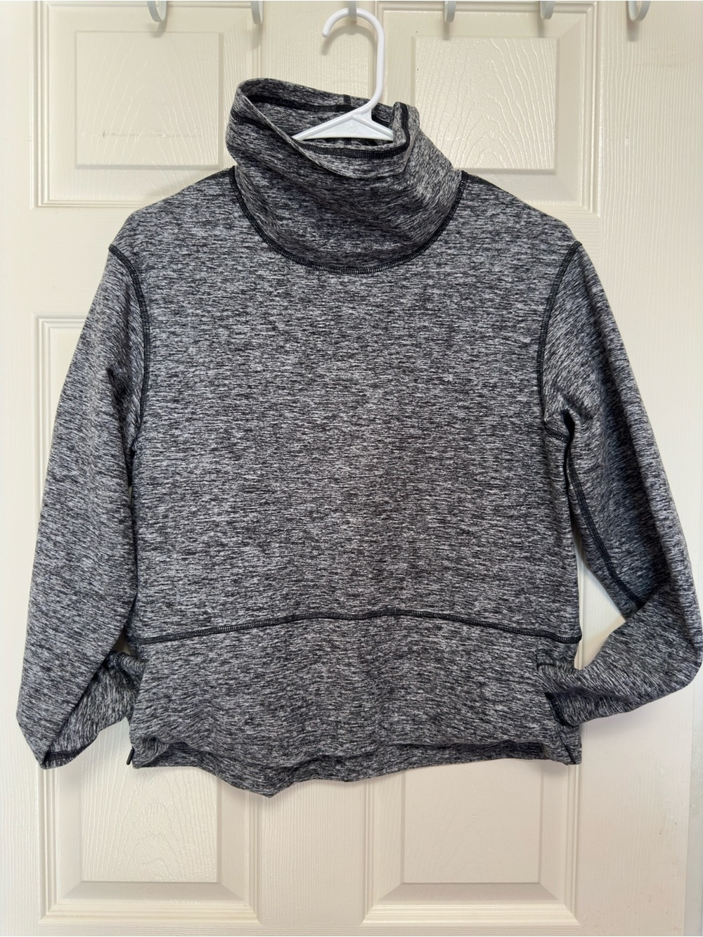 lululemon athletica Heathered Gray Cowl Neck Sweater